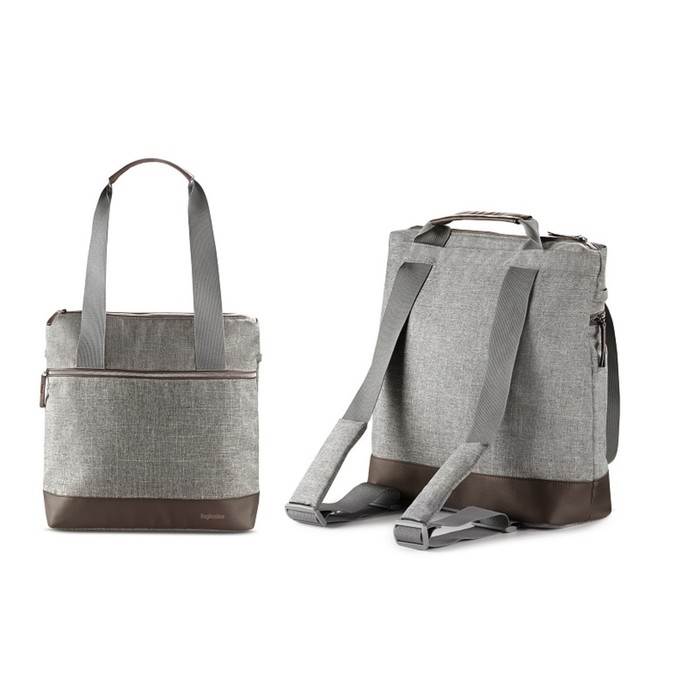 сумки для мамы inglesina сумка рюкзак для коляски back bag aptica Сумка-рюкзак для коляски Inglesina Back bag Aptica, размер 38x37x15 см, цвет m.grey melange