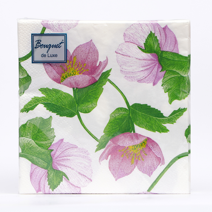 Салфетки бумажные Bouquet de Luxe Декоративный цветок, 3 слоя,24x24, 25 листов