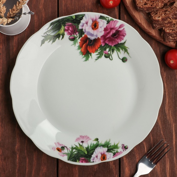 Тарелка обеденная 23 см "Маки"
