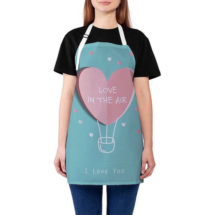 Фартук кухонный с фотопринтом «Любовь в воздухе», регулируемый, размер OS сумка любовь в воздухе белый