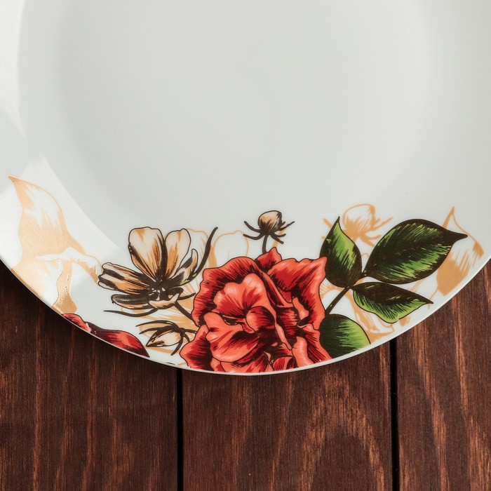 Тарелка обеденная 26 см "Красный цветок"