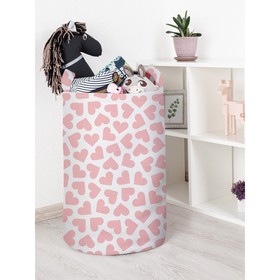 Корзина для игрушек «Pink heart, размер 40х60 см