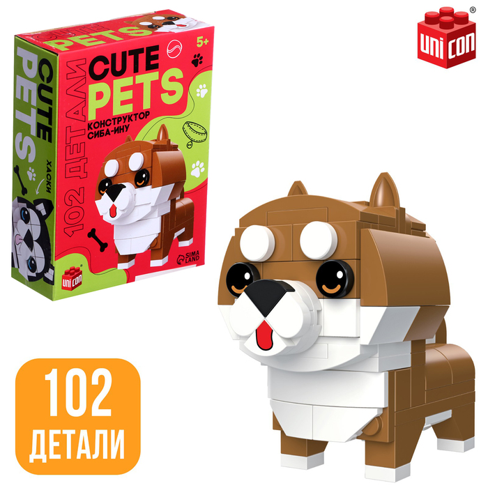 

Конструктор Cute pets, Сиба-Ину, 102 детали