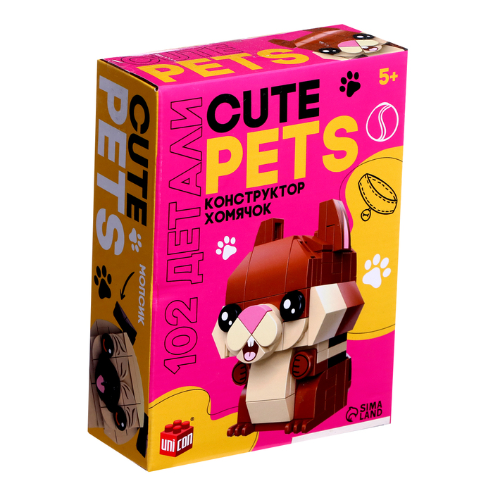 Конструктор Cute pets, Хомячок, 102 детали