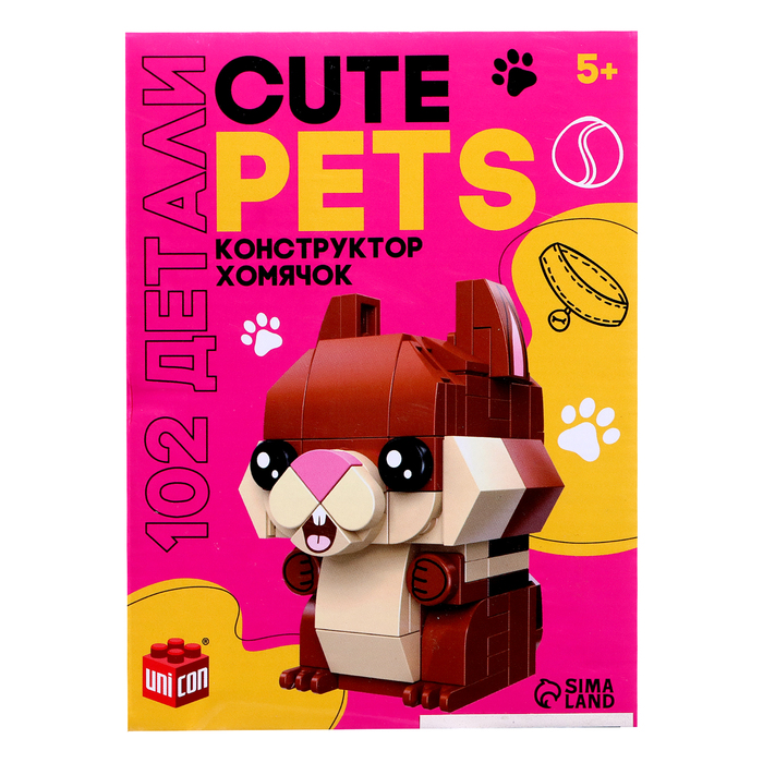 Конструктор Cute pets, Хомячок, 102 детали