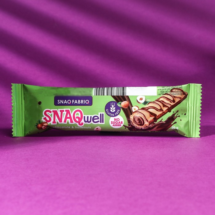 фото Батончик вафельный snaq fabriq, шоколадно-ореховая паста, 20 г