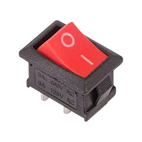 Клавишный выключатель Rexant 36-2111, 250 В, 6 А, ON-OFF, 2с, красный Ош