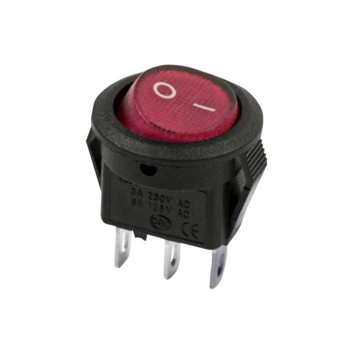 Клавишный выключатель Rexant 36-2511, 250 В, 3 А, ON-OFF, 2с, красный