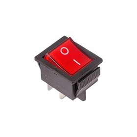 Клавишный выключатель Rexant 36-2330, 250 В, 16 А, ON-OFF, 4с, красный, с подсветкой Ош