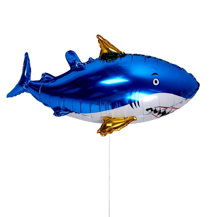 Шар фольгированный 31 «Зубастая акула» шар фольгированный 31 вертолет зеленый