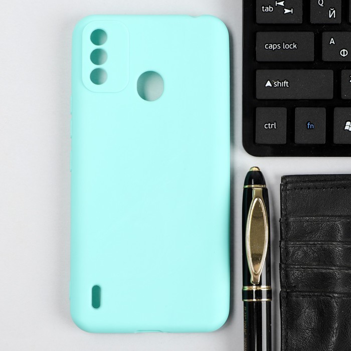 

Чехол Red Line Ultimate, для телефона Itel A48, силиконовый, голубой