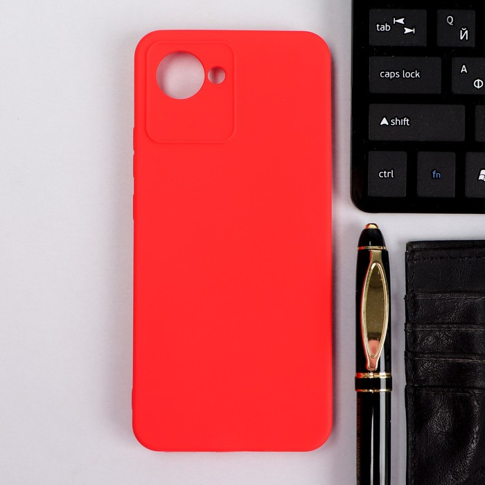 

Чехол Red Line Ultimate, для телефона Realme C30, силиконовый, красный