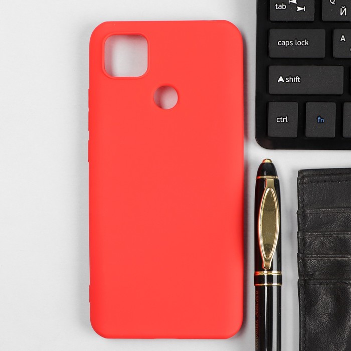 чехол red line ultimate для телефона xiaomi redmi 10a силиконовый красный Чехол Red Line Ultimate, для телефона Xiaomi Redmi 10A, силиконовый, красный