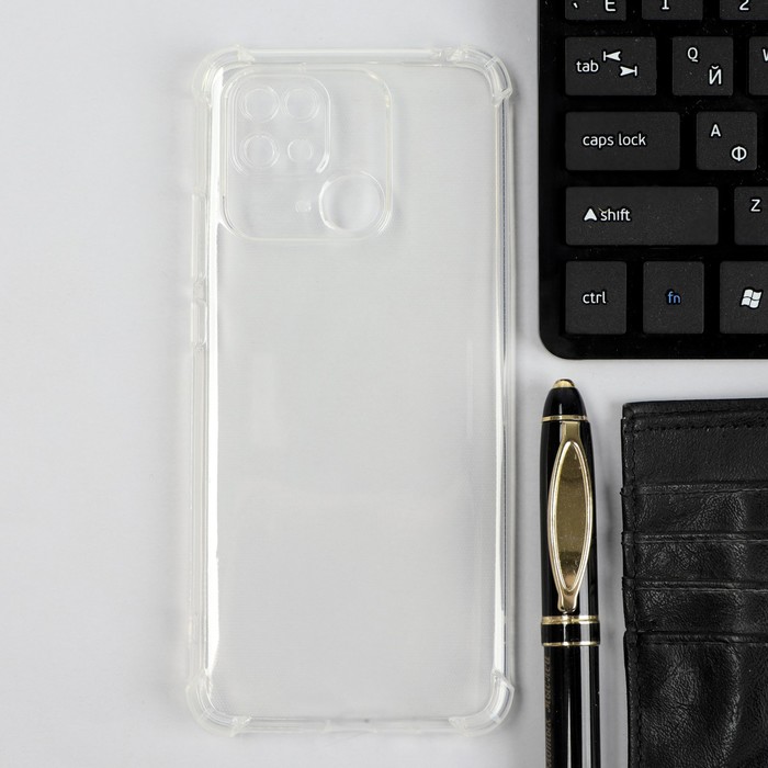 Чехол iBox Crystal, для телефона Xiaomi Redmi 10C, силиконовый, противоударный, прозрачный чехол ibox crystal для телефона xiaomi mi 10t 10t pro силиконовый прозрачный