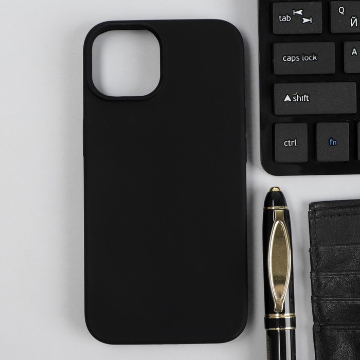 

Чехол Red Line Ultimate, для телефона iPhone 14, силиконовый, микрофибра, черный