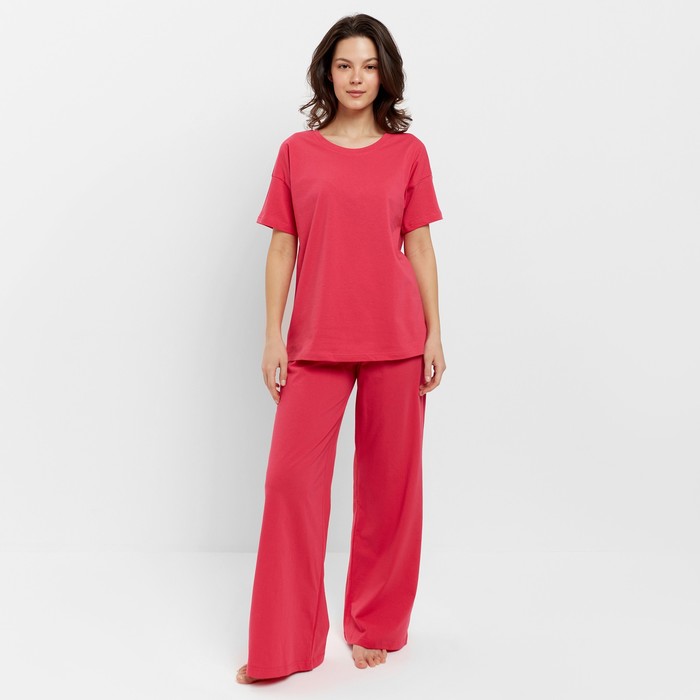 цена Пижама женская (футболка, брюки) MINAKU: Home collection цвет фуксия, р-р 42