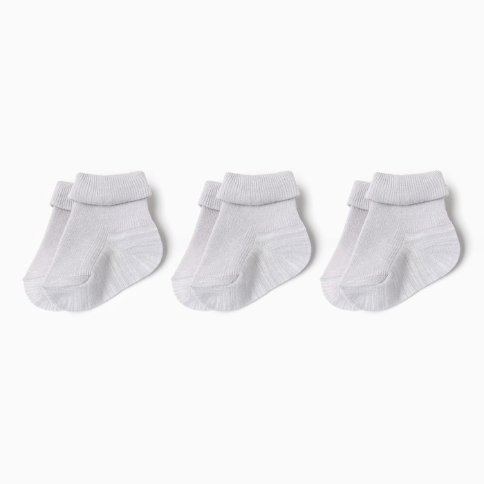 

Набор детских носков Крошка Я BASIC LINE, 3 пары, р. 10-12 см, серый
