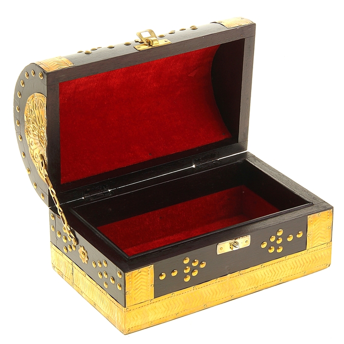 Шкатулка "Сундучок с золотым обрамлением"