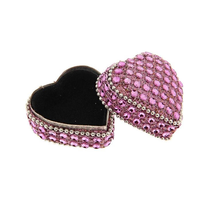 Шкатулка-сердце "Этника - Розовые капельки"