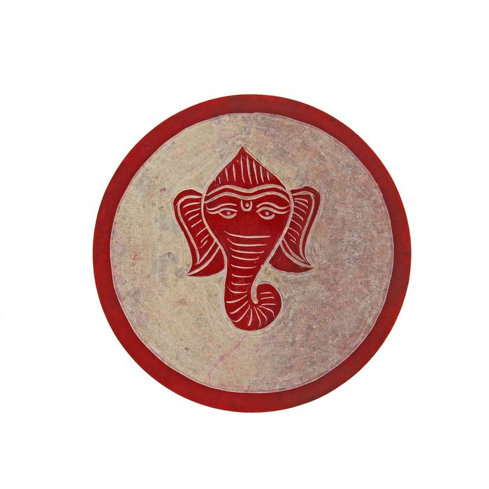 Подставка для благовоний из камня "Слон" круглая