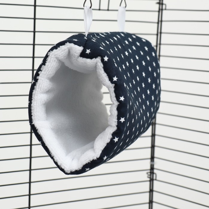 Домик "Кольцо" для грызунов, 25*10*10 см, бязь флис, звезды 9518198