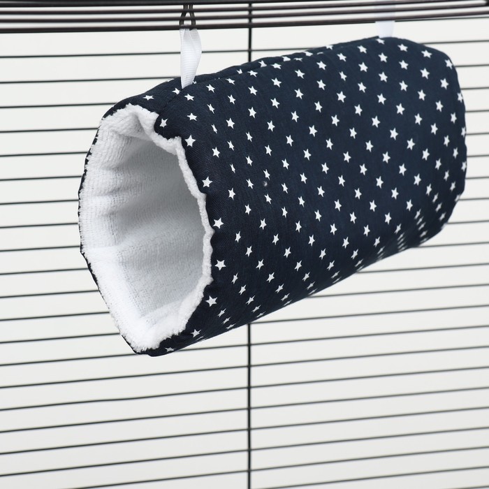 Домик "Кольцо" для грызунов, 25*10*10 см, бязь флис, звезды 9518198