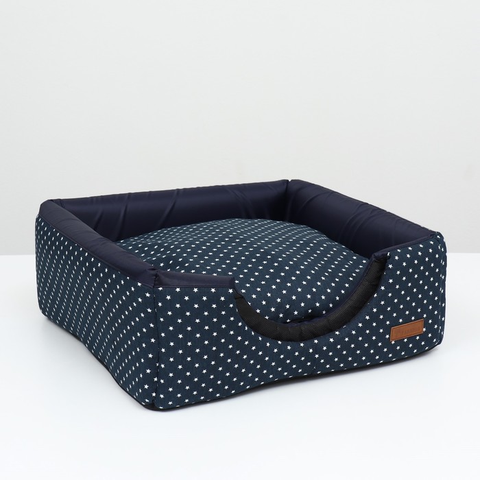 Дом-трансформер Оксфорд, бязь иск. мех, 43 х 43 х 34 см, синий со звездами, 9518199 - фото 81594