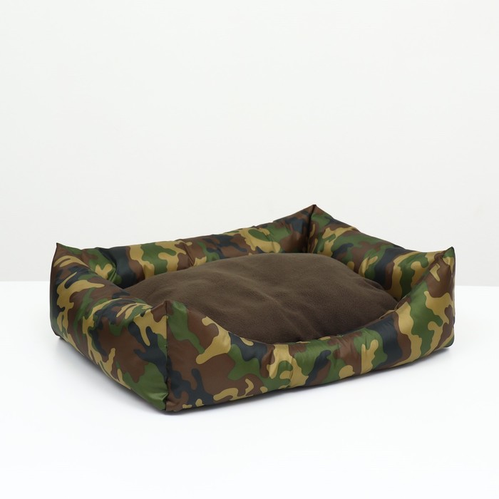 Лежанка со съемной подушкой Камуфляж, 55 х 45 х 15 см