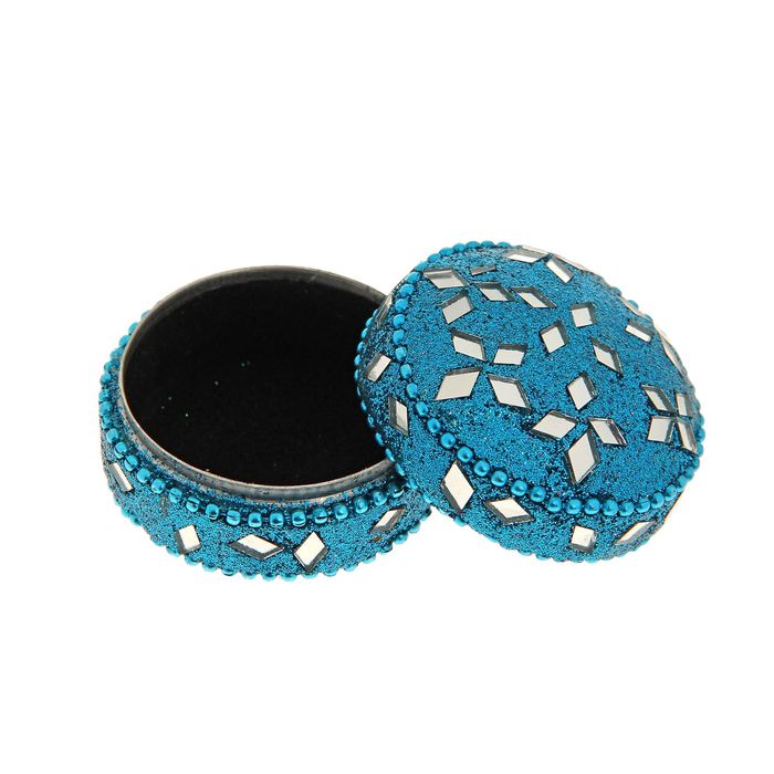 Шкатулка круглая "Этника - Бирюза"