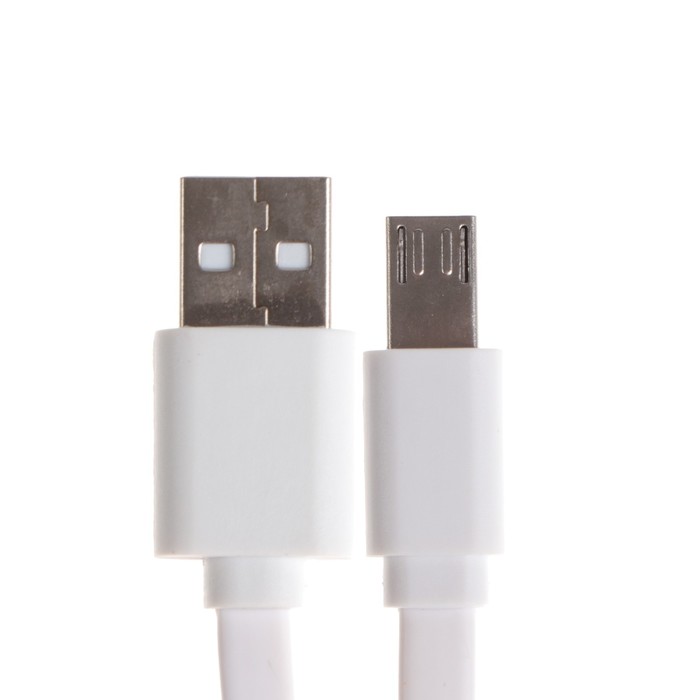 

Кабель Maxvi MC-01L, microUSB - USB, 2 А, 1 м, удлиненный microUSB до 10 мм, PVC, белый