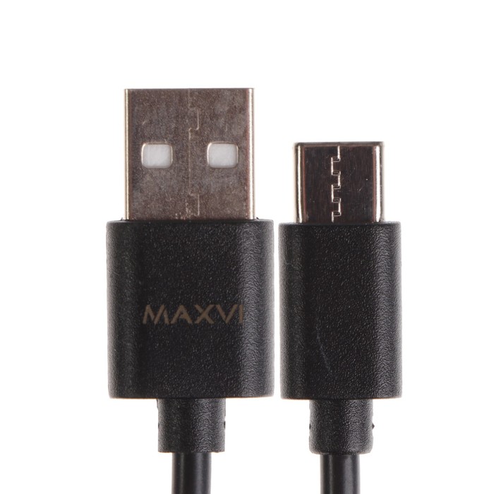

Кабель Maxvi MC-02, Type-C - USB, 2 А, 1 м, PVC оплетка, черный