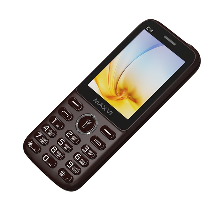 

Сотовый телефон Maxvi K18, 2.4", 1.3 Мп, microSD, 2 sim, FM, фонарик, 800 мАч, коричневый