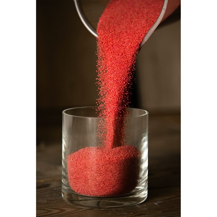 Свеча в гранулах, цвет красный «RosCandles», 300 г + фитиль