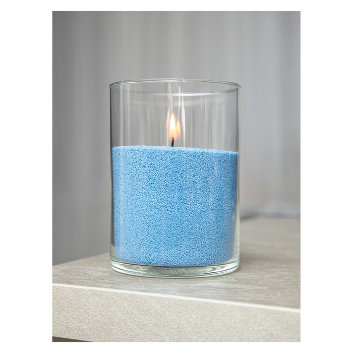 Свеча в гранулах, Цвет синий "RosCandles",  300 гр. + фитиль
