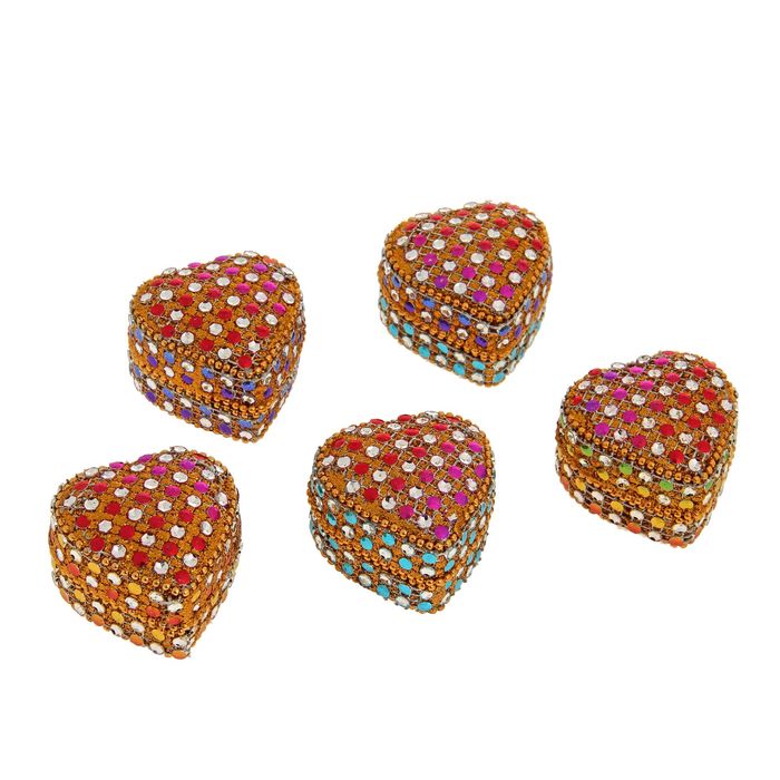 Шкатулка-сердце "Этника - Радуга"