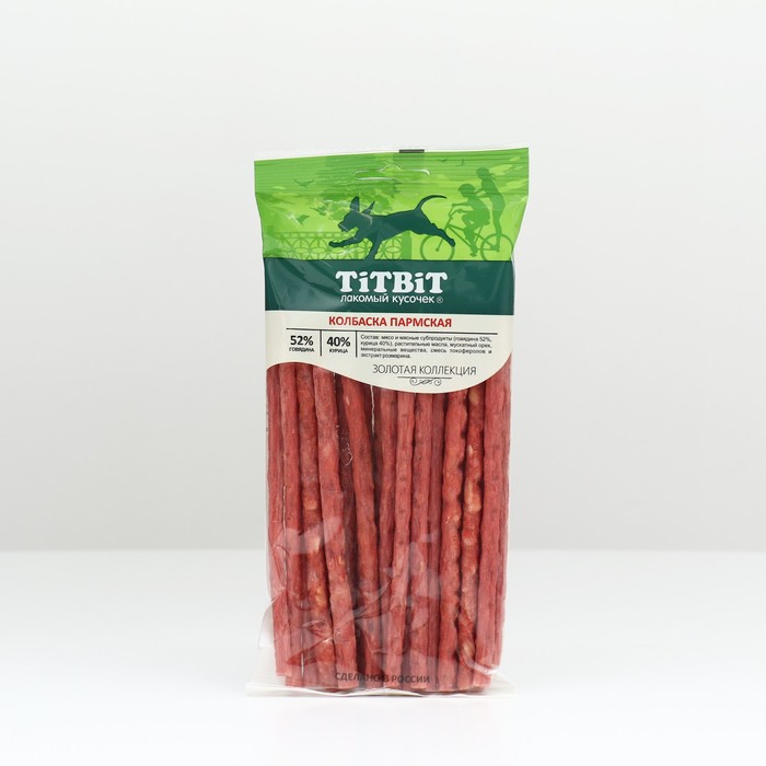 Лакомство TitBit для собак колбаса Пармская для собак, 120 г лакомство для собак titbit колбаса пармская 350г xxl выгодная упаковка