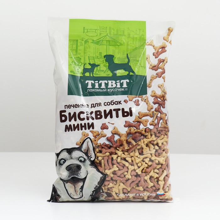 

Бисквиты TitBit мясные мини печенье для собак, 500 г