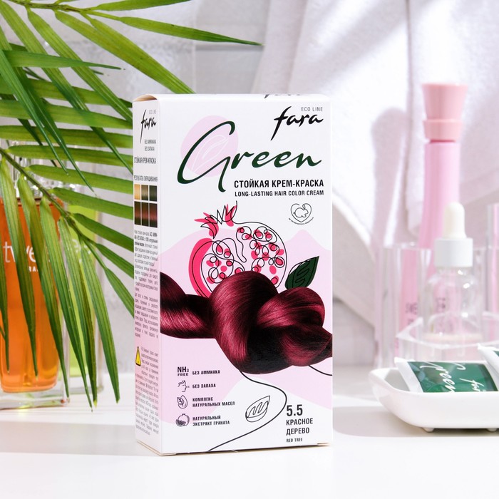 

Краска для волос FARA Eco Line Green 5.5 красное дерево, 125 г