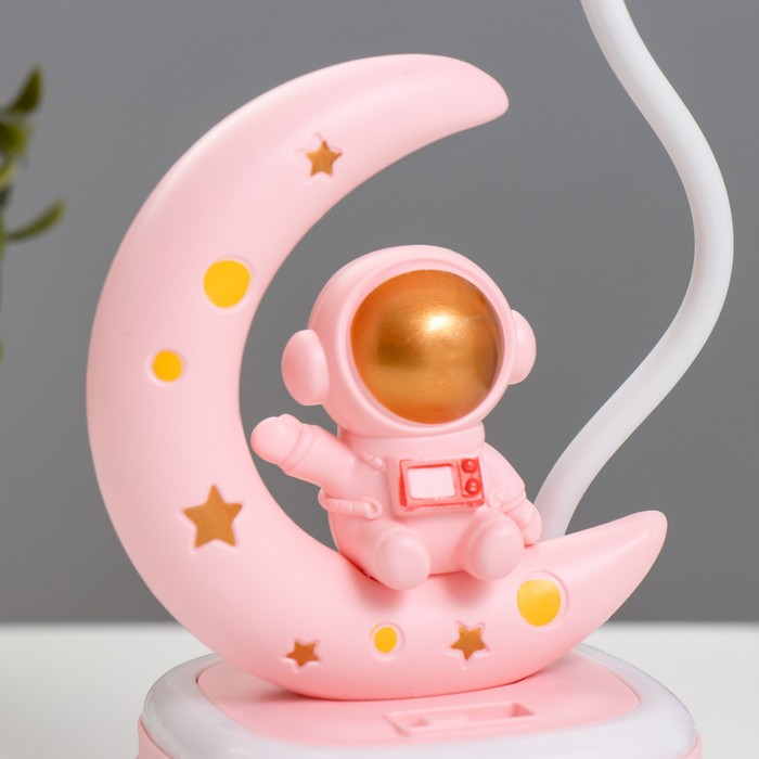 Настольная лампа "Космонавт на луне" LED 2Вт USB АКБ МИКС 10х10х21 см 9352518