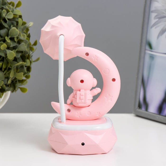 Настольная лампа "Космонавт на луне" LED 2Вт USB АКБ МИКС 10х10х21 см 9352518