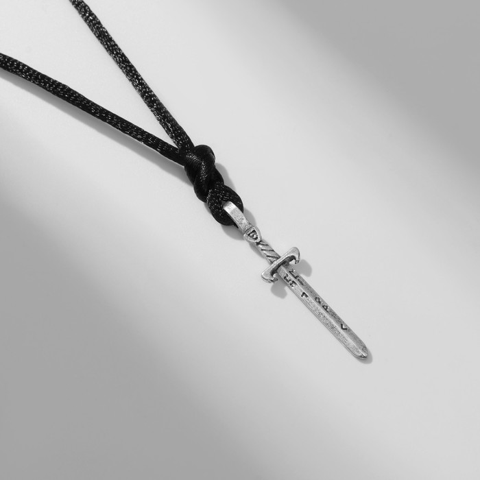 Кулон-амулет "Рунический меч", цвет чернёное серебро