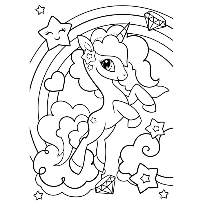 

Набор для творчества. Раскраска с блёстками «Единорог»