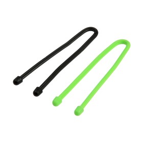 Cтяжка для кабеля 31,0 см цвет черный зеленый, 2 шт