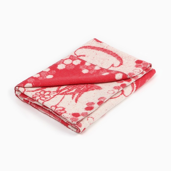 Одеяло байковое Панда 100х140см, цвет красный 400г/м хл100%