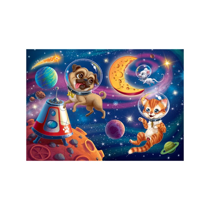 Напольные пазлы «Милые друзья», 12 элементов, поле 47 × 33 см 9540477