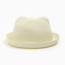 Шляпа женская, цвет молочный, размер 56-58