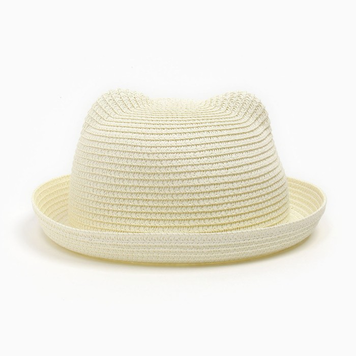 Шляпа женская, цвет молочный, размер 56-58