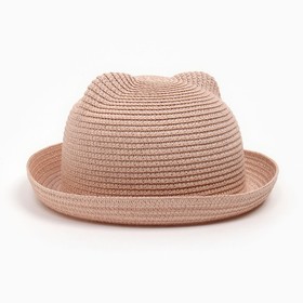 Шляпа женская, цвет пудра, размер 56-58