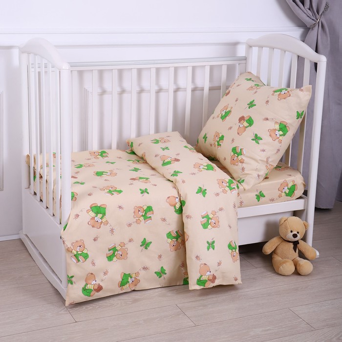 фото Кпб baby за медом беж 112х147см, 110х150см, 60х60см, бязь 120г/м, хл100% атра