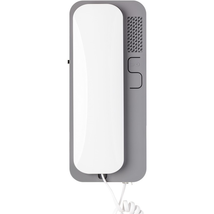 фото Аудиотрубка для домофона unifon smart u, отпирание, громкость, не беспокоить, бело-серая cyfral